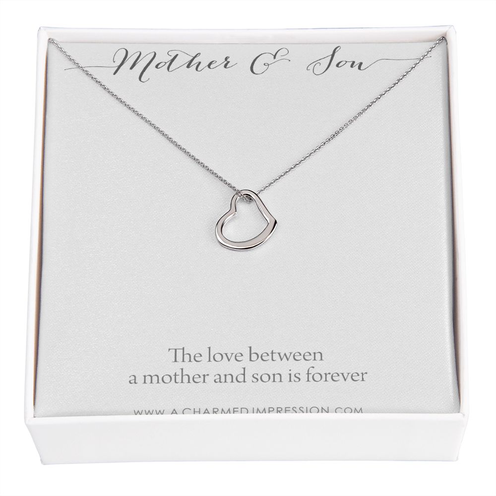 Mom Necklace, Mother & Son, Mom Gifts From Son, Gift For Mom From