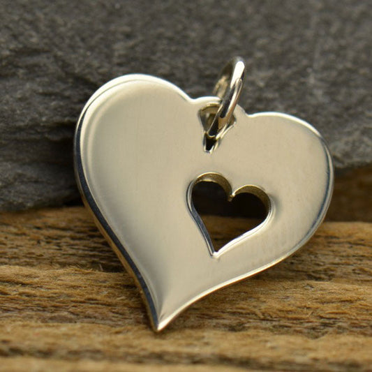 Heart in Heart Charm