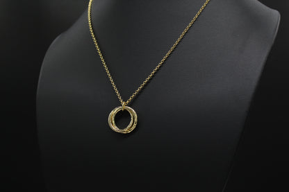 To My Daughter Gift - The Love Between Last Forever - Hammered Linked Infinity Ring Necklace