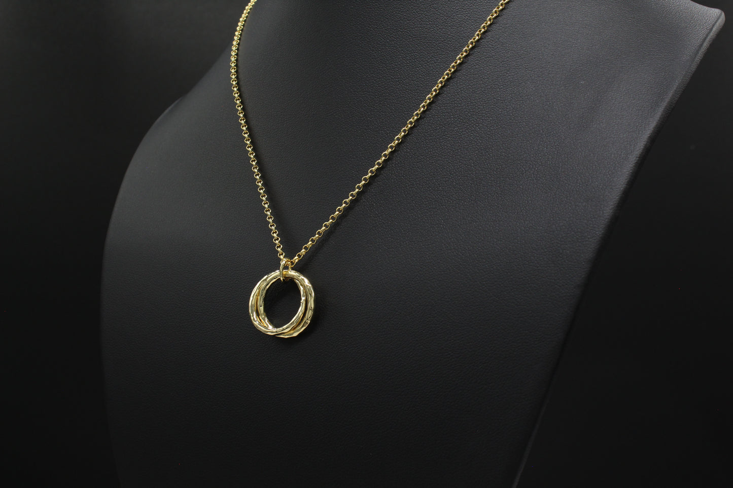 Mother and Daughter Gift - The Love Between Last Forever - Hammered Linked Infinity Ring Necklace