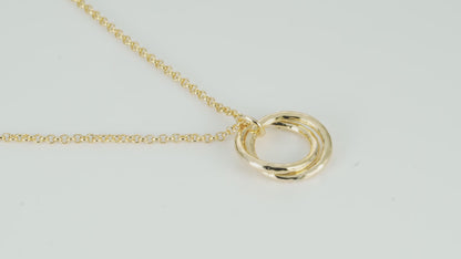 Mother and Daughter Gift - The Love Between Last Forever - Hammered Linked Infinity Ring Necklace