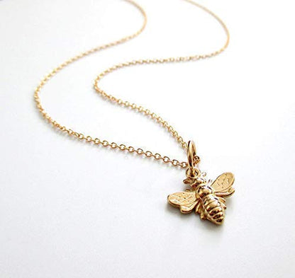 Gold Bee Charm • Great for Earrings • Necklace • Bracelet • Pendant • 3/4 Inch Size