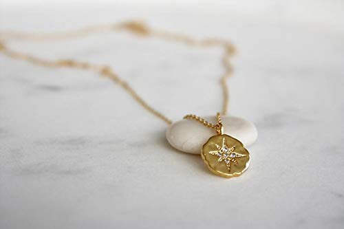 13th Birthday Gifts for Girls • Gold • Sparkling CZ Diamond Starburst Necklace • Thirteen Years Old • Milestone Celebration Jewelry • Celestial Jewelry • Cute Everyday Necklace