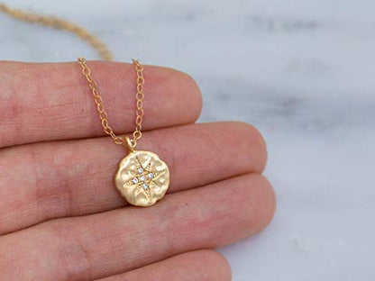 18th Birthday Gifts for Girls • Gold Necklace • Diamond Starburst Jewelry • Gift for 18th Birthday • 18 Year Old Girl Gifts • Eighteen Years Old • Eighteenth Birthday Gifts for Women