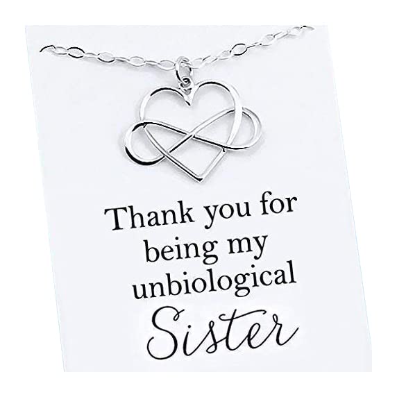 Unbiological Sister Gifts • Sisters Jewelry • Gifts for Best Friend • Christmas Gifts for Women • Sterling Silver Necklaces for 2 3 4 • Unbiological Sister Necklace • Birthday Gift • Thank You Gifts