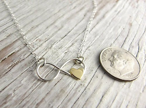 Memorial Gift for Loss of Loved One • Infinite Love Necklace • 925 Sterling Silver • In Memory of • Subtle Sympathy Gift • A Piece of My Heart is in Heaven