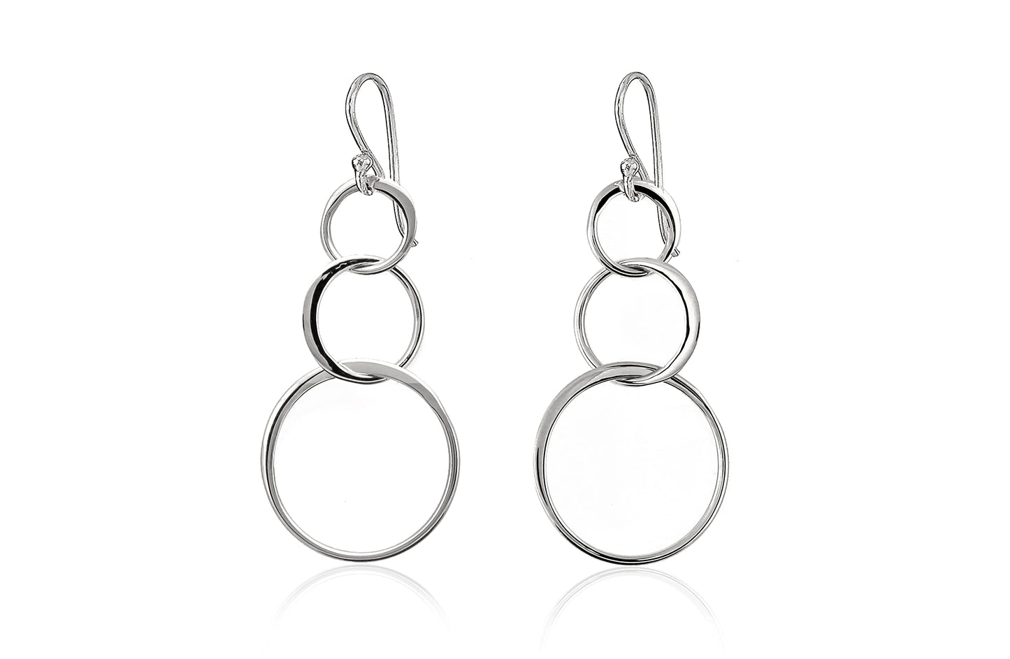 Generations - Mother - Sterling Silver 3 Ring Earrings