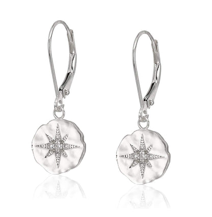 Sterling Silver Starburst Earrings