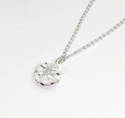 Sweet 16 Gift for Girls • Diamond Starburst Pendant • Happy 16th Birthday • Silver • Sixteen Years Old • For Daughter Niece Goddaughter • Dainty Necklace • Milestone Celebration Jewelry