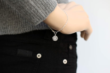 Sweet 16 • 16th Birthday Gifts for Teen Girls • Silver Bracelet • CZ Diamond Starburst Charm • Bracelets for Women • Sixteen Birthday Gift for Daughter Best Friend Girlfriend Granddaughter