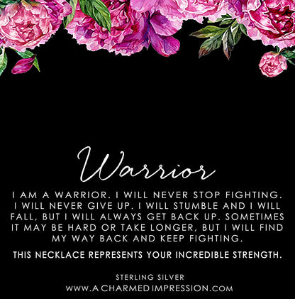 Survivor Jewelry • Warrior Necklace • Encouragement Gift for Women • Gold • Arrowhead Charm • You are Strong • You've Got This • Strength and Courage • Never Stop Fighting • Affirmation Mantra