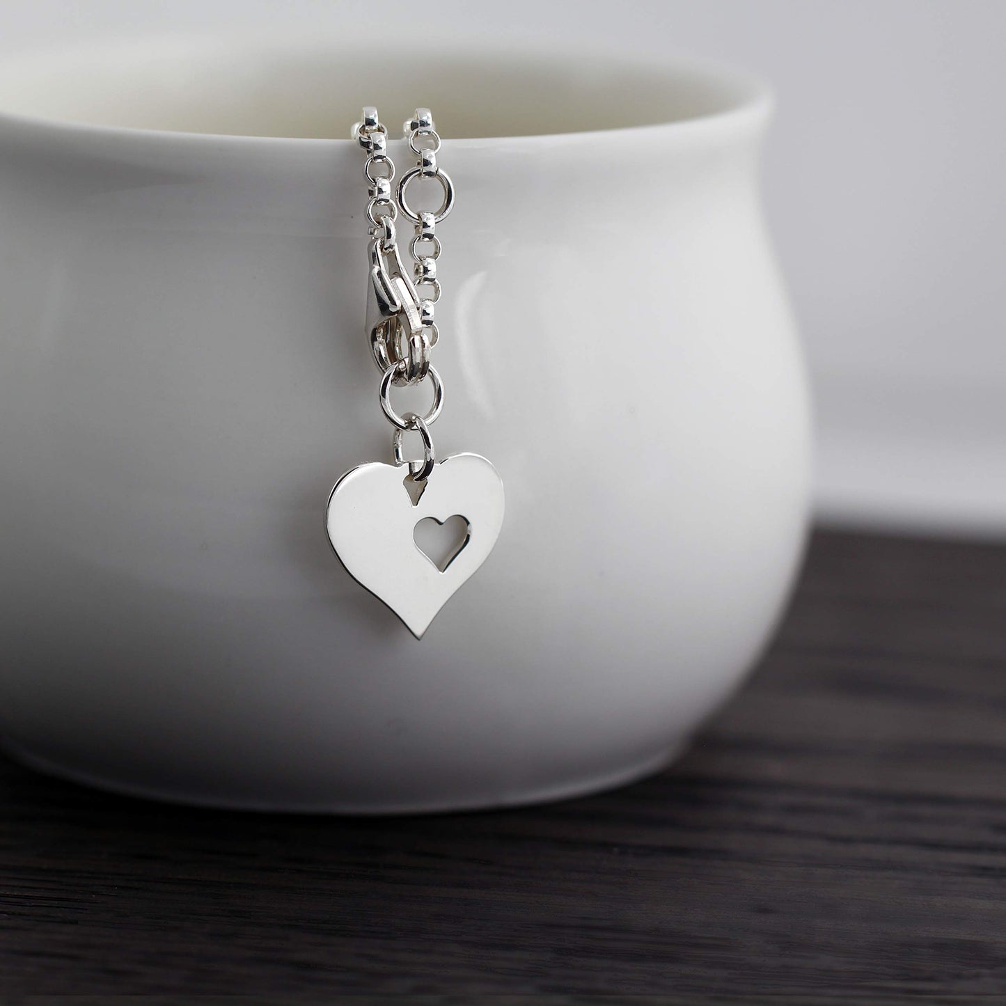 I Carry Your Heart with Me • Silver Bracelet for Women • Missing You Gift • Adoption Surrogate Mom Jewelry • Remembrance Memorial Bracelet • Sorry for Your Loss • Grief Loss Gift