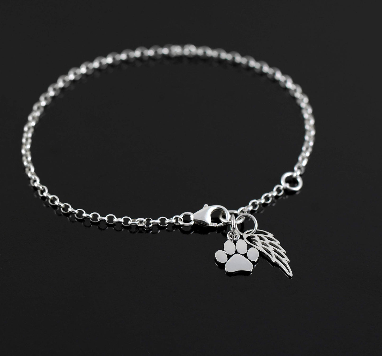 Pet Love - Paw and Wing Charm Bracelet