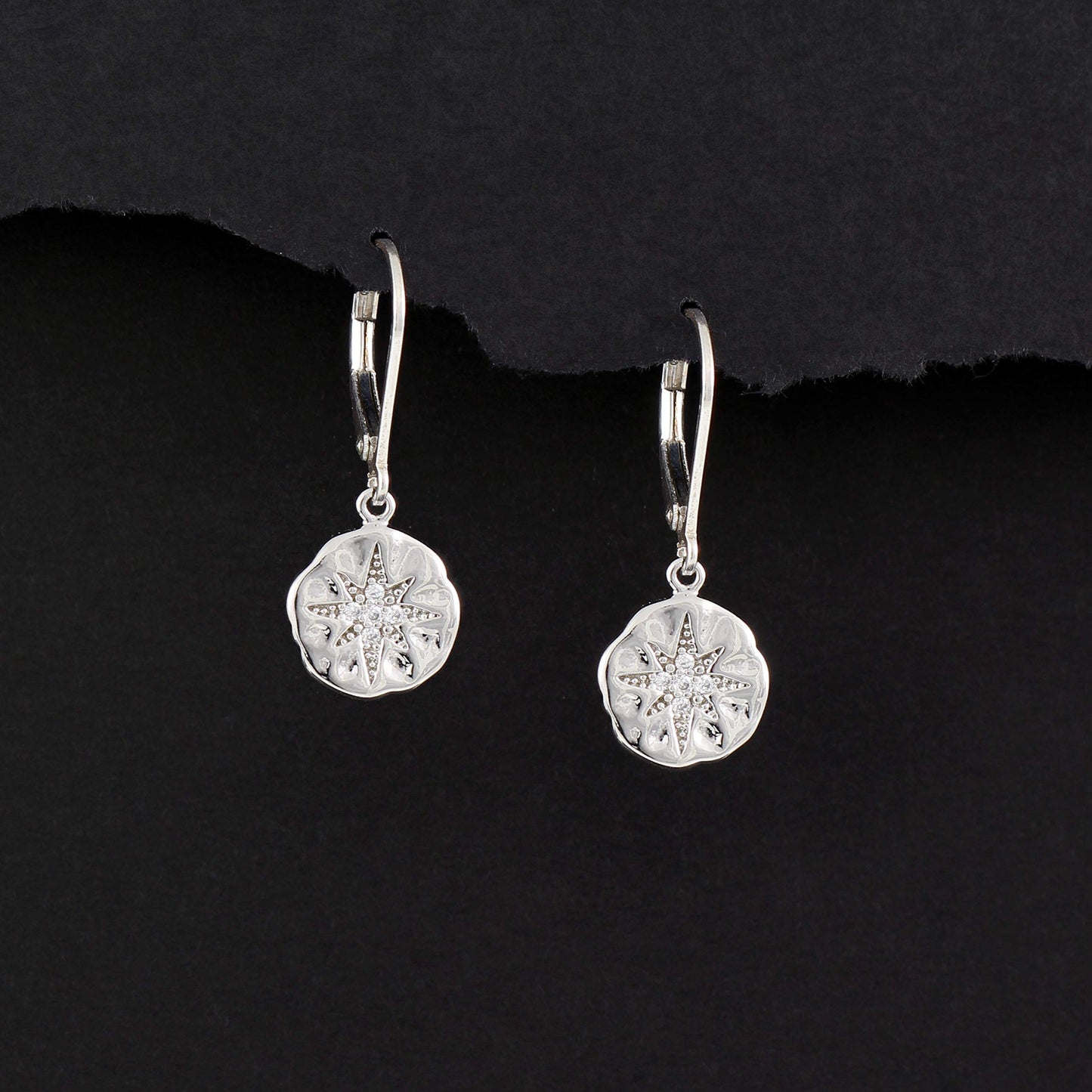 Sterling Silver Starburst Earrings