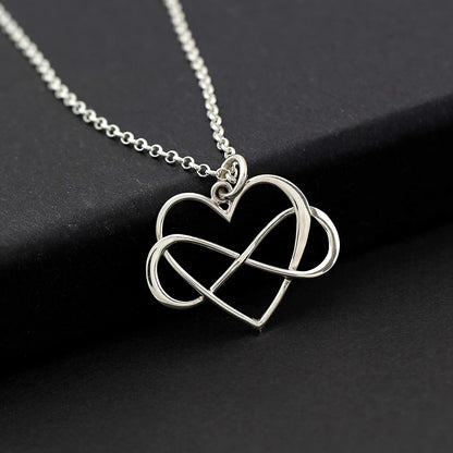 Gift for Grandma • Intentional Grandmother & Grandson Necklace • Infinity Heart Pendant • Sterling Silver • Infinite Love • Jewelry with Meaning