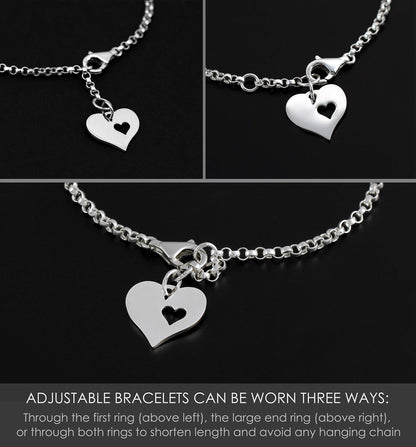 Unbiological Mother & Child Gift • Sterling Silver • Infinity Heart Bracelet • Keepsake Jewelry • Adoption Gotcha Day Gifts for Women Girls • Daughter Stepdaughter • Unique Meaningful