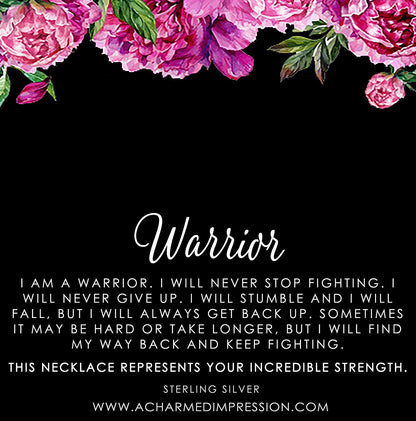 Warrior Jewelry • Encouragement Gifts for Women • Silver Arrowhead Necklace • Never Stop Fighting • Sobriety Infertility **** Cancer Semicolon • Strong Woman • Courageous • Survivor Gift