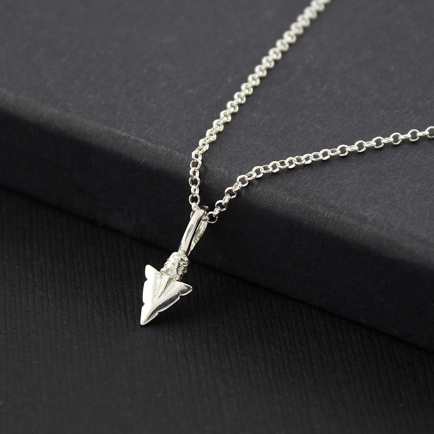 Warrior Jewelry • Encouragement Gifts for Women • Silver Arrowhead Necklace • Never Stop Fighting • Sobriety Infertility **** Cancer Semicolon • Strong Woman • Courageous • Survivor Gift