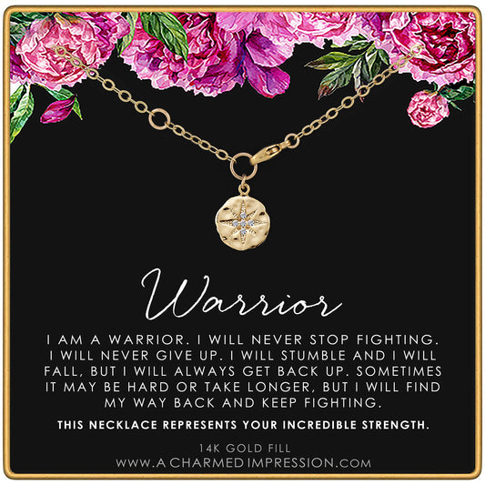 Warrior Survivor Strength Diamond Starburst Bracelet Gold