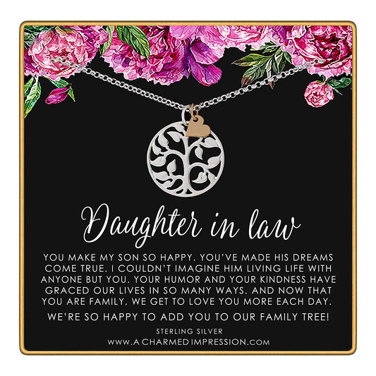 Daughter in Law Gift • Welcome to our Family Tree • Sterling Silver • Intentional Jewelry