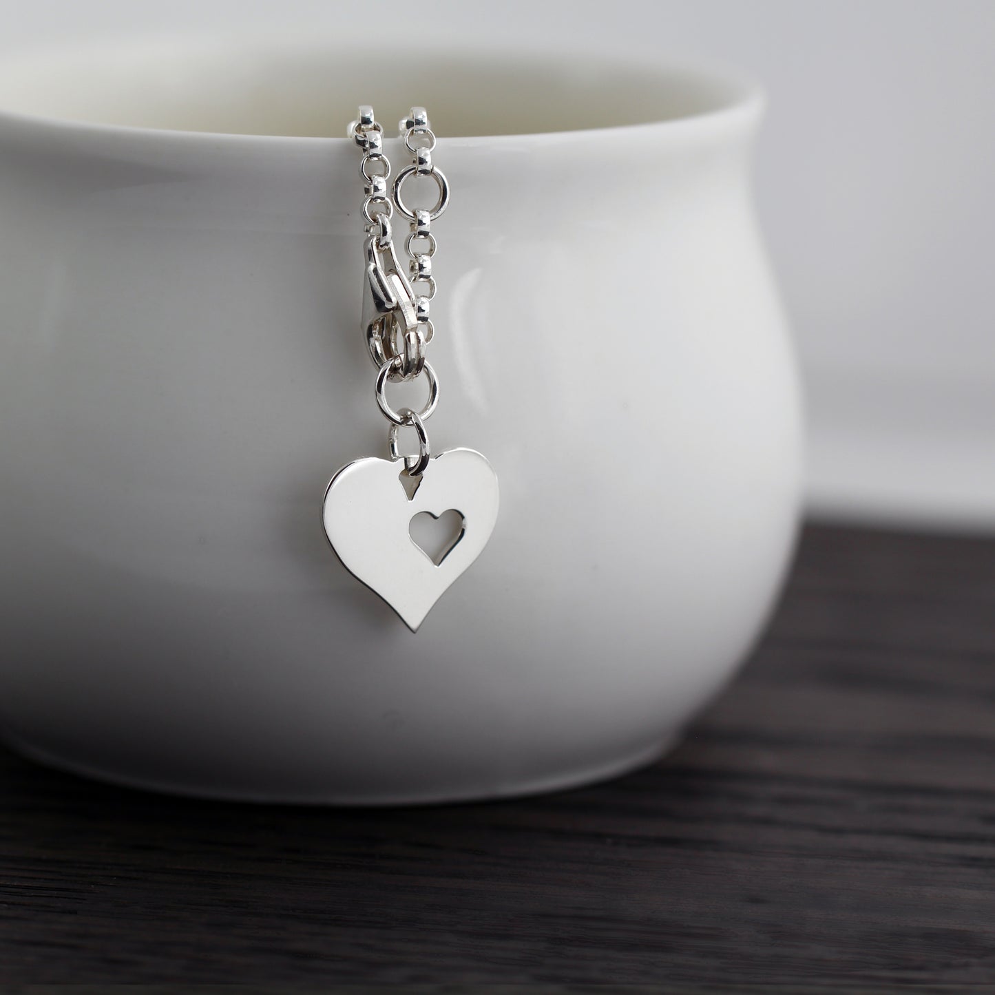 Silver Remembrance Charm Bracelet • Missing You, A Piece of My Heart is in Heaven • Gift for Loss of Loved One