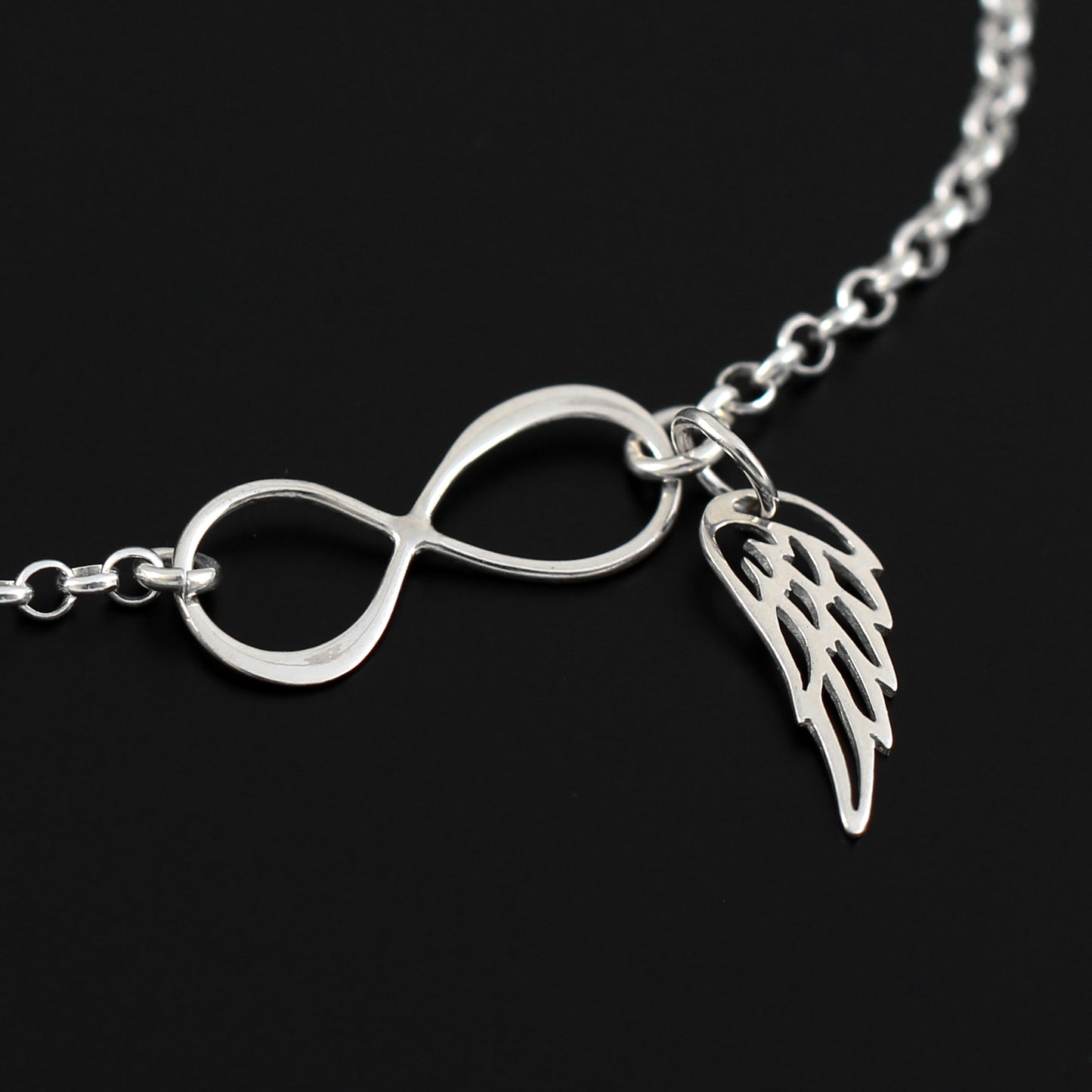 Loss of Loved One Gift for Women • Bracelet • Infinity and Angel Wing Charm • Memorial Remembrance Gift • Sorry For Your Loss Bracelet • In Memory of Husband Mother Father Miscarriage