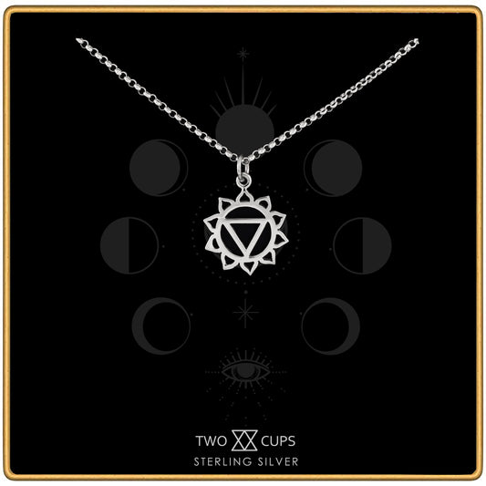 Two Cups Solar Plexus Chakra Necklace • Healing Jewelry • Adjustable Length Chain