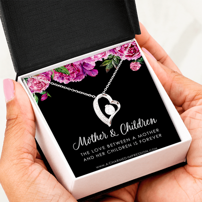 Mother and Children Necklace, Gifts for Mom Jewelry, Family Necklace, Mother Daughter Necklace, Mother's Day Birthday