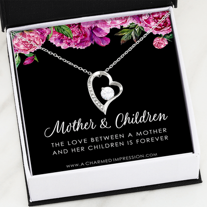 Mother and Children Necklace, Gifts for Mom Jewelry, Family Necklace, Mother Daughter Necklace, Mother's Day Birthday