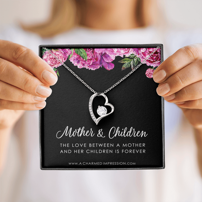 Mother and Children Necklace, Gifts for Mom Jewelry, Family Necklace, Mother Daughter Necklace, Mother's Day Birthday