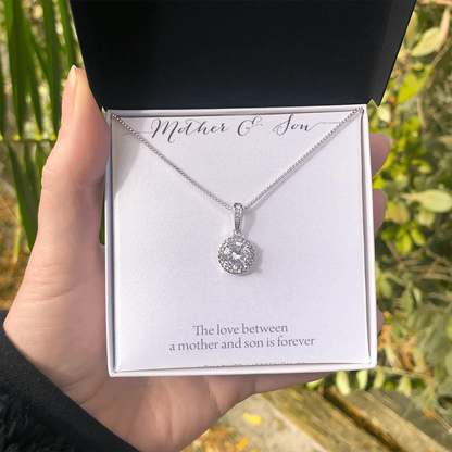 A Charmed Impression Mother and Son Necklace, Mom Appreciation Present, Boy Mom Gift, for Mom Jewelry, Sentimental Mom Birthday Gifts, Mum and Son Jewellery