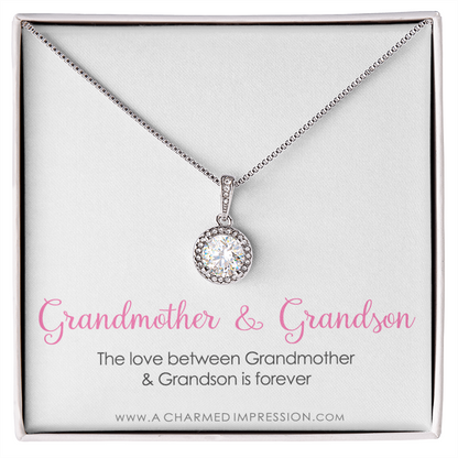 A Charmed Impression Grandma Gift from Grandson, Grandmother Grandson Gift, Grandmother Necklace, to My Grandma from Grandson Jewelry, Top Grandma Gift - Eternal Hope Necklace