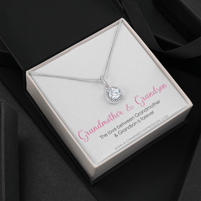 A Charmed Impression Grandma Gift from Grandson, Grandmother Grandson Gift, Grandmother Necklace, to My Grandma from Grandson Jewelry, Top Grandma Gift - Eternal Hope Necklace