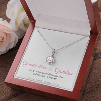 A Charmed Impression Grandma Gift from Grandson, Grandmother Grandson Gift, Grandmother Necklace, to My Grandma from Grandson Jewelry, Top Grandma Gift - Eternal Hope Necklace