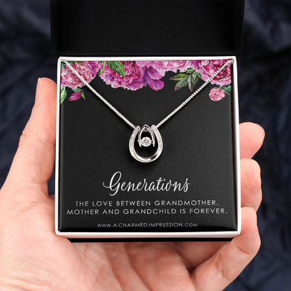 Three Generations of Love • Grandmother, Mother, Daughter/Son Jewelry • Gift for Mom Grandma Grandchild, Thoughtful Gifts for Women, Nana Jewelry