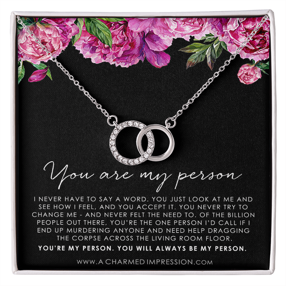 You Are My Person Gift, Best Friend Gift, You're My Person Necklace, Greys Anatomy Quote, Bestie Gift, BFF Gift - Perfect Pair Neckace