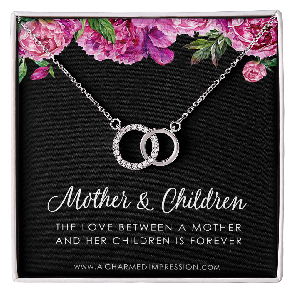 Mother and Children Necklace, Gifts for Mom Jewelry, Family Necklace, Mother Daughter Necklace, Mother's Day Birthday, Perfect Pair