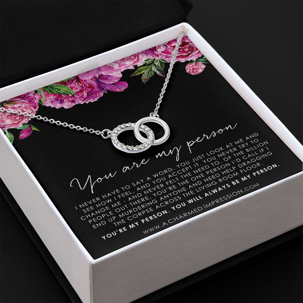 You Are My Person Gift, Best Friend Gift, You're My Person Necklace, Greys Anatomy Quote, Bestie Gift, BFF Gift - Perfect Pair Neckace