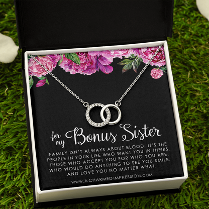 Bonus Sister Gift Necklace, Sister-In-Law Gift, Jewelry For Sister in Law, Step Sister Gift, Soul Sister, Best Friend - Perfect Pair Neckace