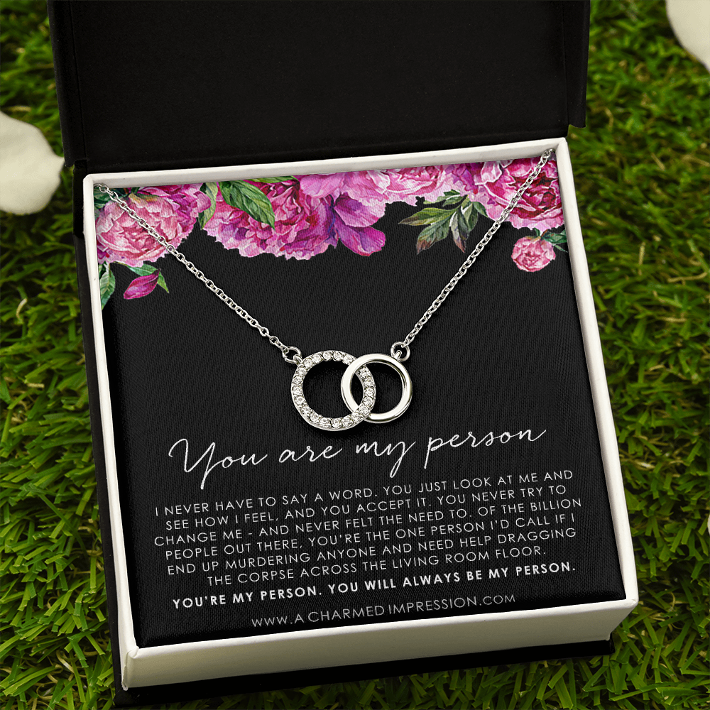 You Are My Person Gift, Best Friend Gift, You're My Person Necklace, Greys Anatomy Quote, Bestie Gift, BFF Gift - Perfect Pair Neckace