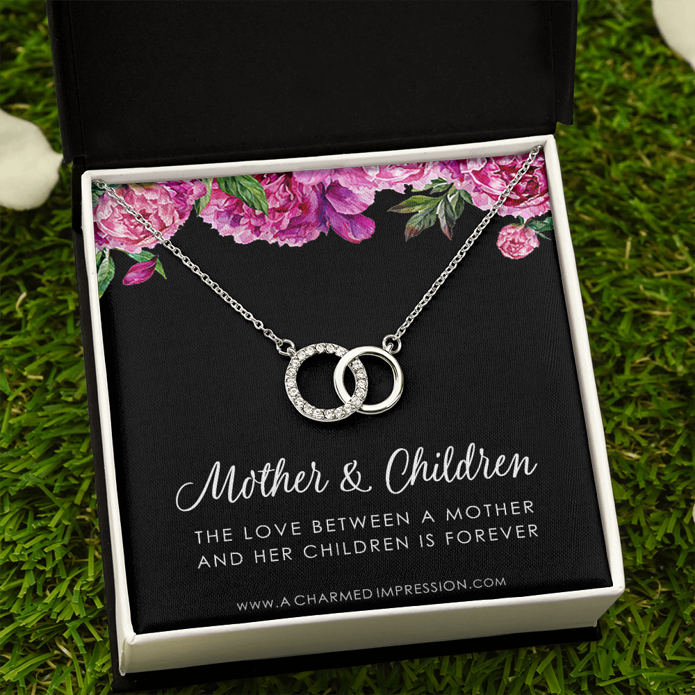 Mother and Children Necklace, Gifts for Mom Jewelry, Family Necklace, Mother Daughter Necklace, Mother's Day Birthday, Perfect Pair