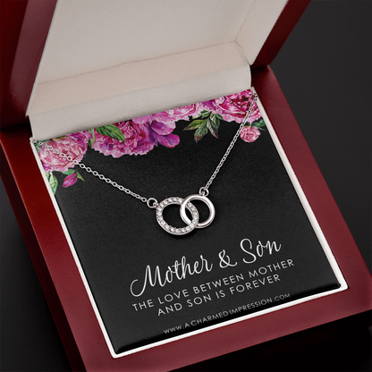 Gifts for Mom Jewelry, Mother and Son Necklace, Boy Mom Gift, Mom Gift from Son, Mother of The Groom, Mother's Day Birthday - Perfect Pair Neckace