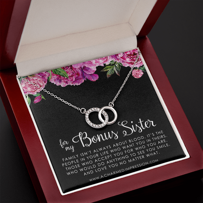 Bonus Sister Gift Necklace, Sister-In-Law Gift, Jewelry For Sister in Law, Step Sister Gift, Soul Sister, Best Friend - Perfect Pair Neckace