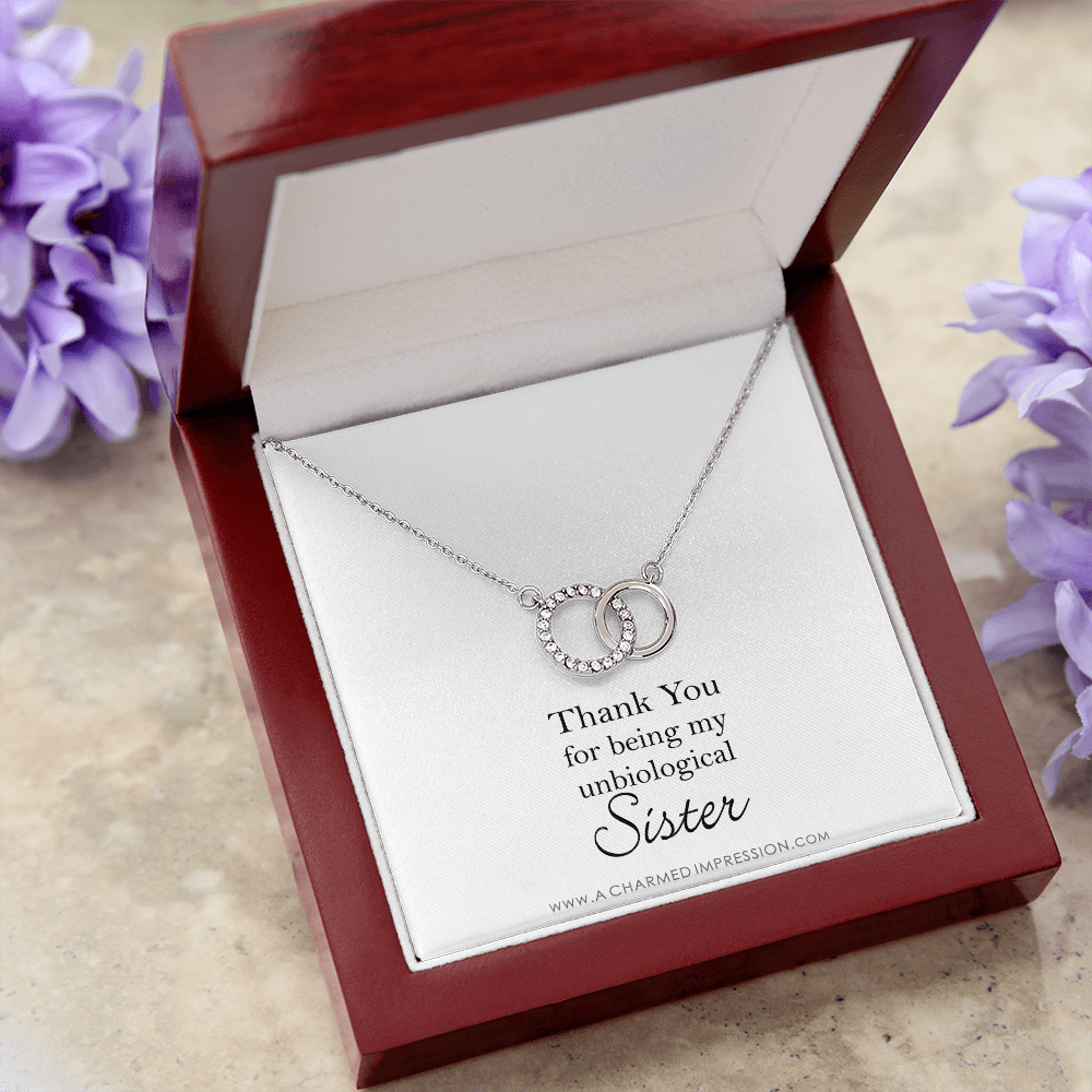 Unbiological Sister Necklace, Bonus Sister Gift, Sister-in-Law Gift, Jewelry for Sister in Law, Step Sister Gift, Soul Sister, Best Friend - Perfect Pair Neckace