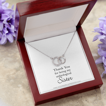 Unbiological Sister Necklace, Bonus Sister Gift, Sister-in-Law Gift, Jewelry for Sister in Law, Step Sister Gift, Soul Sister, Best Friend - Perfect Pair Neckace