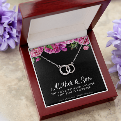 Gifts for Mom Jewelry, Mother and Son Necklace, Boy Mom Gift, Mom Gift from Son, Mother of The Groom, Mother's Day Birthday - Perfect Pair Neckace