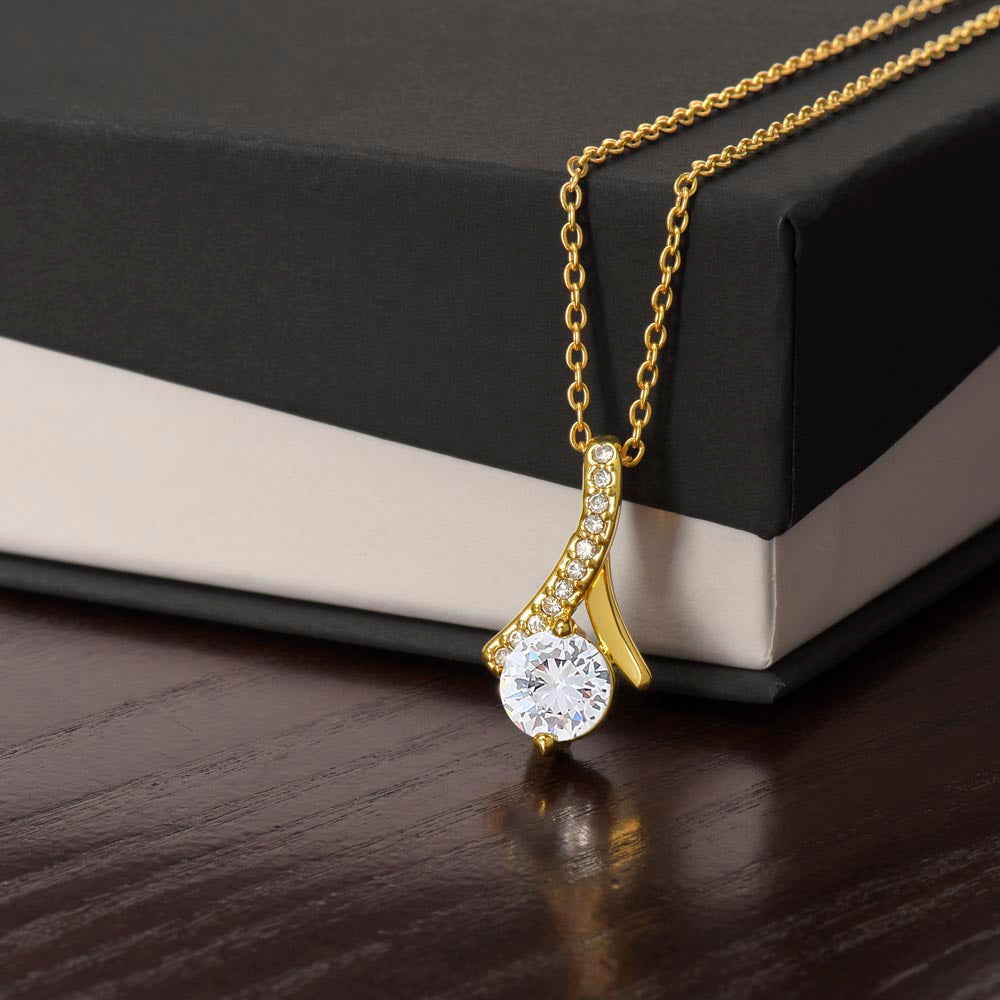 Personalized Graduation Gift, Behind You and Before You Message Card, Celebration Present  - Alluring Beauty Necklace