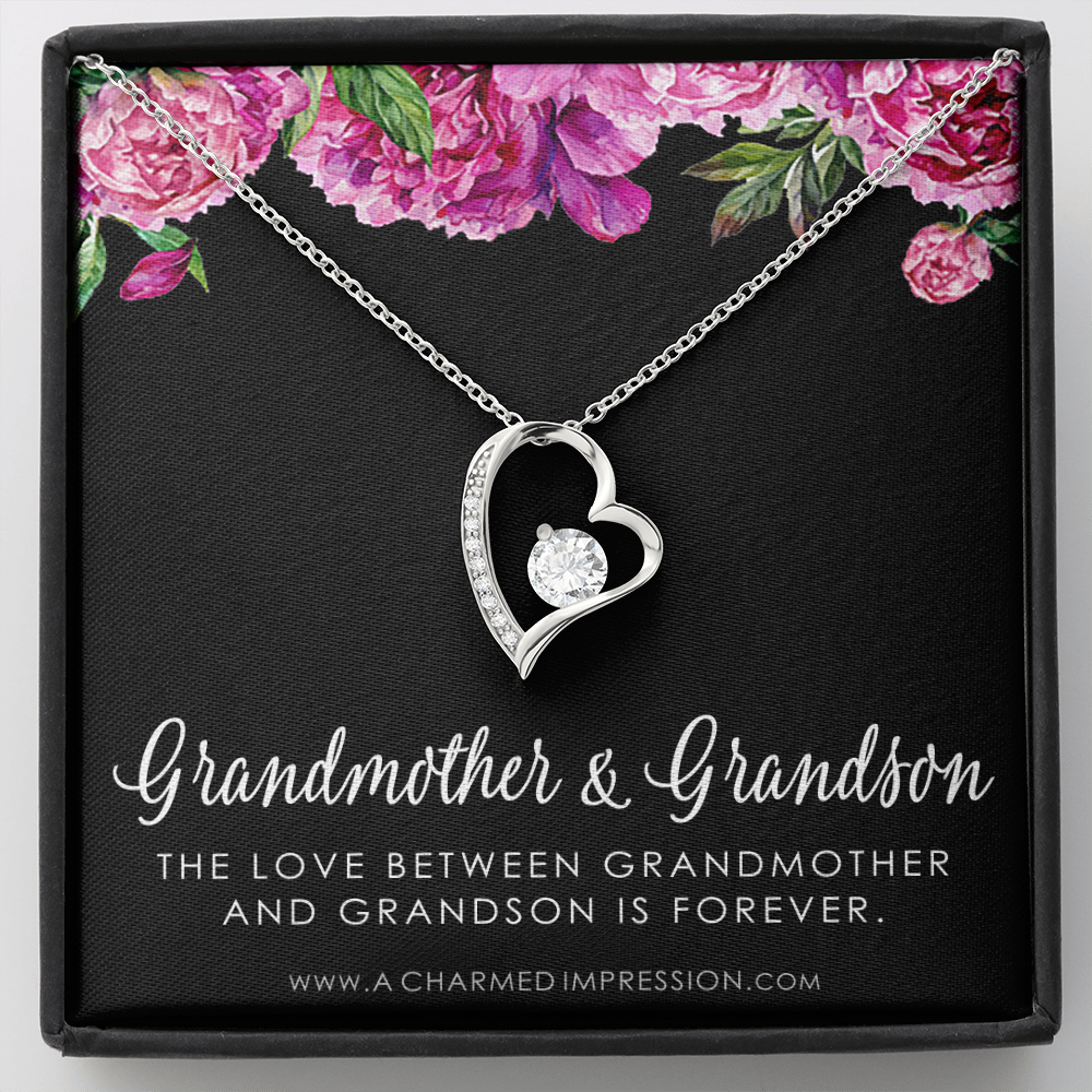 Grandma Gift From Grandson, Grandmother Grandson Gift, Grandmother Necklace, To My Grandma From Grandson Jewelry, Top Grandma Gift