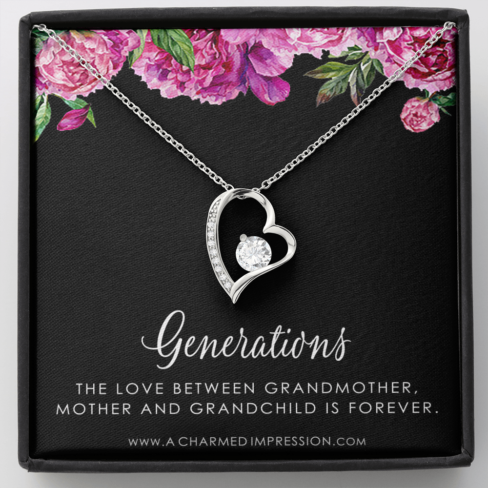 Three Generations of Love • Grandmother, Mother, Daughter/Son Jewelry • Gift for Mom Grandma Grandchild, Thoughtful Gifts for Women, Nana Jewelry