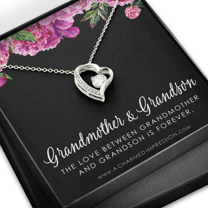 Grandma Gift From Grandson, Grandmother Grandson Gift, Grandmother Necklace, To My Grandma From Grandson Jewelry, Top Grandma Gift